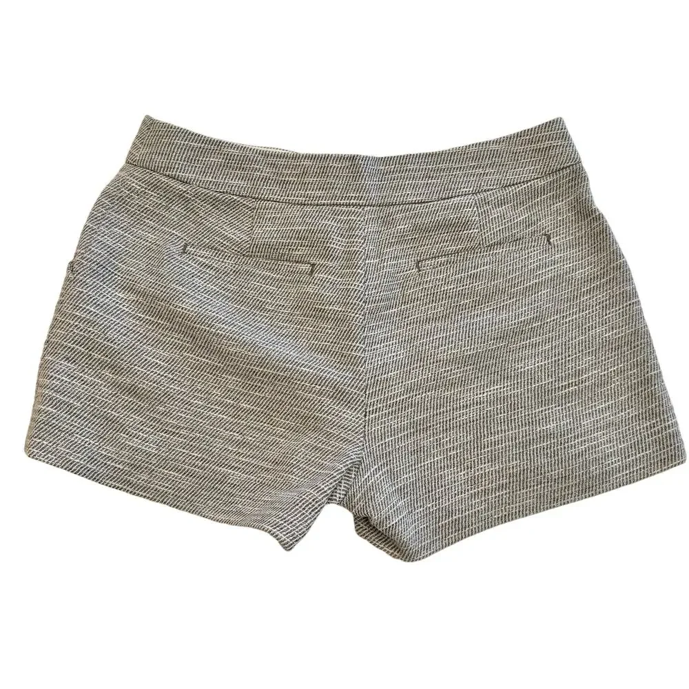 Ann Taylor Loft Gray Mid Rise Cotton Stretch Chino Shorts 2 NWOT